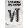 Yüksek Performanslı 3 Başlıklı Profesyonel Şarjlı Islak ve Kuru Kullanıma Uygun
