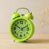 Yuvarlak Masa Çalar Saat 9 cm - Pilli Işıklı