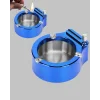 Yuvarlak Metal Küllük Çakmak Entegreli Dayanıklı Yapı