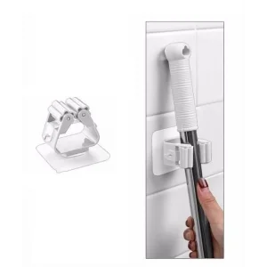 1 Adet Yapışkanlı Pratik Mop Tutucu Beyaz