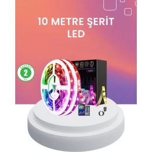 10 Metre Telefon Kontrollü Smart Şerit Led USB RGB Kumandalı