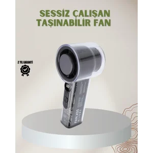 100 Kademeli Ayarlanabilir Mini Fan | Dijital Ekranlı Serinletici