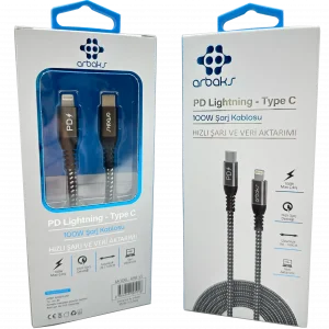 100W PD Lightning iphone Şarj Kablosu Arbaks ARB-55