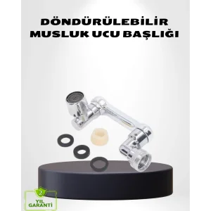 1080° Dönebilen Musluk Ucu – Su Tasarruflu, Esnek ve 360° Çift Eksenli Başlık