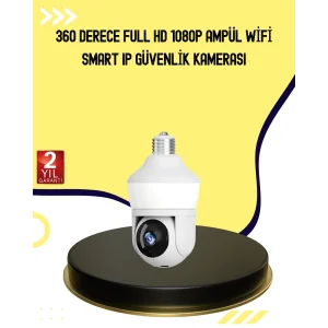 1080P Görüntü Kaliteli Wi-Fi Ampul Tipi Güvenlik Kamerası