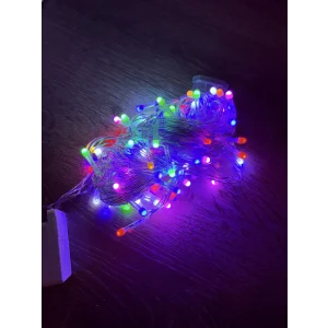 10m 100 Led Damla Uçlu Rgb Işık Şeffaf Kablo Mz-17-10