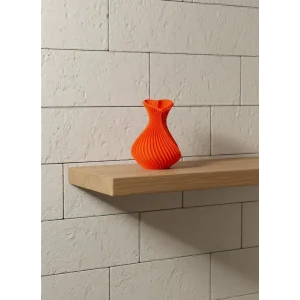 11 cm Turuncu Kalp Formlu Mini Vazo Estetik Dekoratif Obje