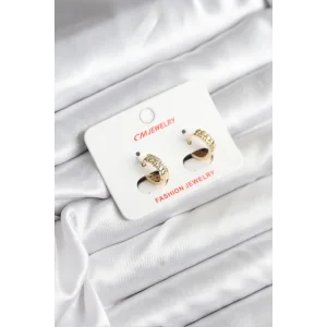 14K Gold Renk Kaplama CM Kadın Küpe