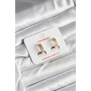 14K Gold Renk Kaplama CM Kadın Küpe