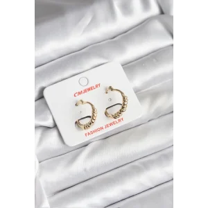 14K Gold Renk Kaplama CM Kadın Küpe