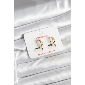 14K Gold Renk Kaplama CM Kadın Küpe