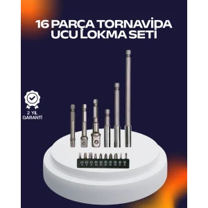 16 Parça Usta İşçilik Bits Takımı Vida Sökme Takma Set