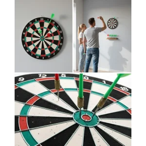 17 İnç Dart Tahtası 4 Metal Dart Oku