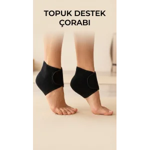 2li Ortopedik Silikon Tabanlı Topuk Dikeni Destek Çorap Seti