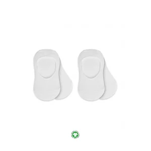 2Li Penye Babet Silikonlu Basic Çorap 30104 Beyaz Beyaz