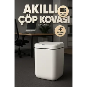 20 Lt Akıllı Çöp Kovası – Ofis Mutfak Banyo İçin İdeal Hareket Sensörlü, Hijyenik, Estetik