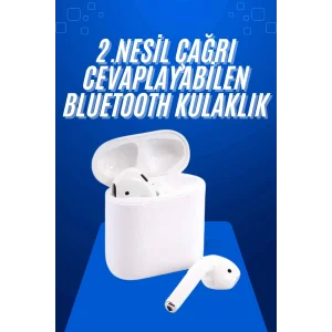 2025 Model Çağrı Cevaplayabilen Bluetooth Kulaklık Beyaz Dokunmatik Kontrol