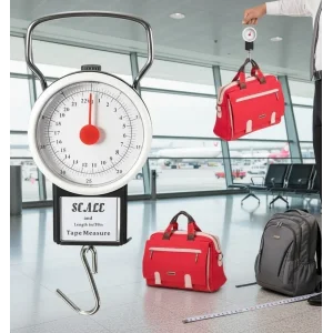 22 Kg/50lb Kancalı Tartı Aleti 1 Metre Mezuralı Askılı Balıkçı Terazisi