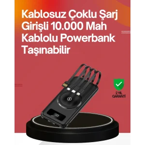 22.5W Hızlı + 15W Kablosuz Şarj – Akıllı Powerbank ile Her An Enerji