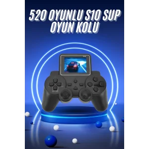 2.4 İnç Ekran 520 Oyunlu Retro Temalı Kablosuz Oyun Kolu El Atarisi