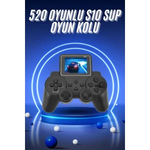 2.4 İnç Ekran 520 Oyunlu Retro Temalı Kablosuz Oyun Kolu El Atarisi