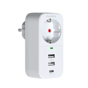 2.4a Çıkışlı 2xusb 1xtype-c Tekli Priz Ftr-17