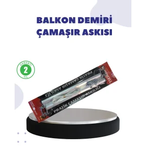 25x60 Balkon Askılığı Kare Demir Uyumlu Hava Dayanıklı Çamaşır Askısı
