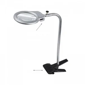 2.5x90 Mm 5x24 Mm Büyüteç, Mandallı Metal Hortumlu Masa Üstü Büyüteç