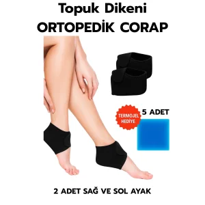 2li Topuk Dikeni Silikon Tabanlı Ortopedik Çorap Ağrı Azaltıcı Çatlak Nasır Ayak Destek Çorapları