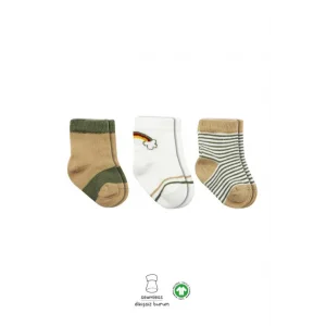 3Lü Penye Rainbow Soket Çorap BS10113 Nil