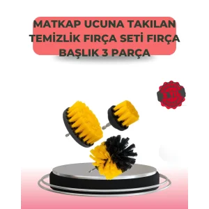 3 Parça Matkap Ucu Temizlik Fırçası Dayanıklı Naylon Kıllı