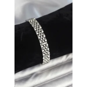 316L Çelik 9 mm Kalınlıkta Gümüş Renkli Erkek Bileklik