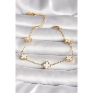 316L Çelik Gold Renk Baby Boy Yonca Model Kadın Bileklik