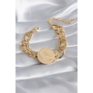 316L Çelik Gold Renk Reşat Altın Model Samanyolu Kadın Bileklik
