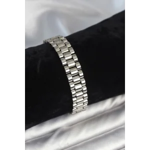316L Çelik Gümüş Renk 12 mm Kalınlık Erkek Bileklik