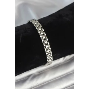 316L Çelik Gümüş Renk 7 mm Kalınlık Erkek Bileklik