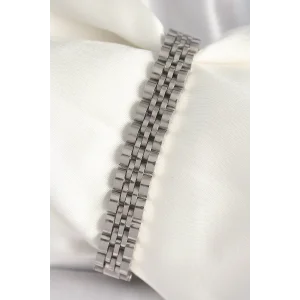 316L Çelik Gümüş Renk Zincir Model Erkek Bileklik