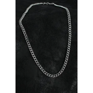 316L Çelik Klasik Zincir Model Gümüş Renk Erkek Kolye