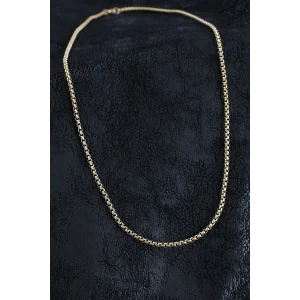 316L Çelik Örme Zincir Model Gold Renk Erkek Kolye