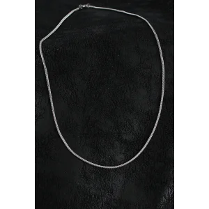 316L Çelik Örme Zincir Model Gümüş Renk Erkek Kolye