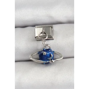 316L Çelik Sallantılı Satürn Model Gümüş Renk Nomination Charm