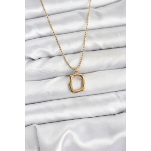 316L Çelik Zincir Gold Renk Model Kadın Kolye