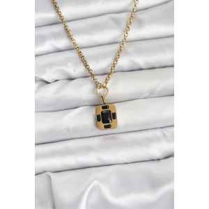 316L Çelik Zincir Gold Renk Vintage Model Kadın Kolye