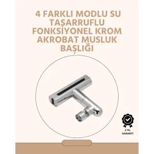 360° Dönüşlü Su Akışı Başlığı | 4ü 1 Arada Kullanım