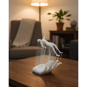 3D El İnsan Figürü Beyaz Modern Sanatsal Dekoratif Biblo