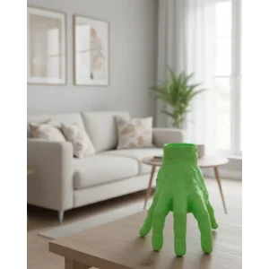 3D Yeşil El Biblo 27x22 cm Dikkat Çekici Ev Dekorasyonu