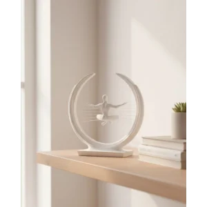 3D Zen Heykeli Modern Ay Tasarımlı Meditasyon Biblosu