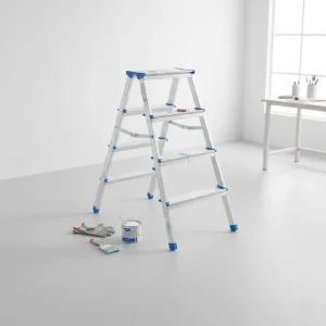 4+4 Çift Basamaklı Alüminyum Metal Merdiven