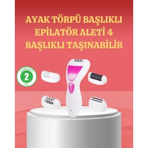 4 Başlıklı Kablosuz Şarjlı Epilasyon Cihazı