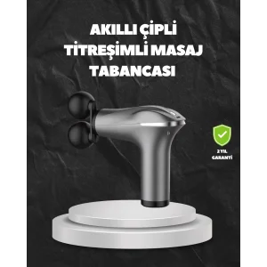4 Başlıklı Şarjlı Masaj Tabancası Bel Sırt Boyun Bacak Kas Rahatlatıcı
